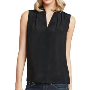 CAbi Womens Silk Blend Sleeveless Sheer Blouse Top
• Size XS